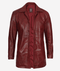 Maroon leather jacket - AlbertoNardoniStore