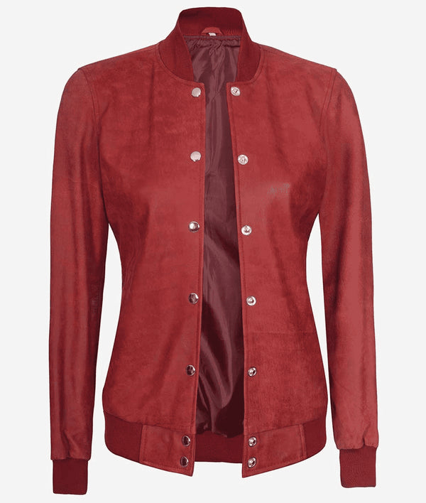 Maroon leather jacket - AlbertoNardoniStore