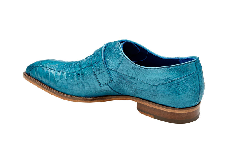 Belvedere Marte Ocean Blue Alligator & Leather Oxfords