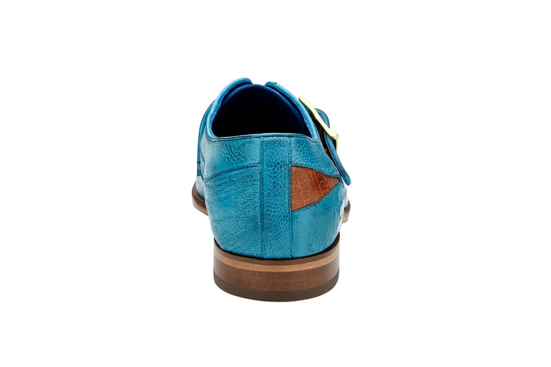 Belvedere Marte Ocean Blue Alligator & Leather Oxfords