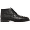 Marco Di Milano Martinelli Caiman Crocodile Chukka Boots Black