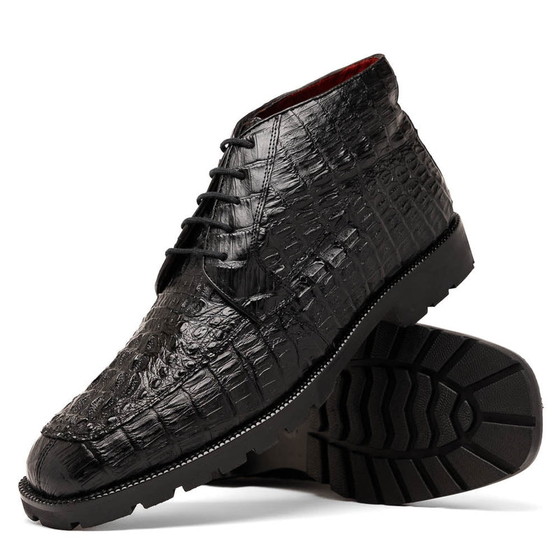 Marco Di Milano Martinelli Black Leather Dress Shoe