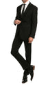 Mason  Black Men'S Premium 2 Piece Wool Slim Fit Suit