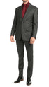 Mason  Charcoal Men'S Premium 2 Piece Wool Slim Fit Suit