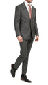 Mason  Heather Grey Men'S Premium 2 Piece Wool Slim Fit Suit