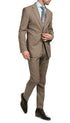 Mason  Sand  Men'S Premium 2 Piece Wool Slim Fit Suit