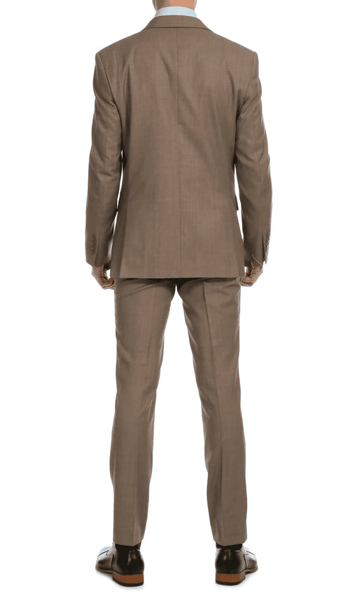 Mason  Sand  Men'S Premium 2 Piece Wool Slim Fit Suit