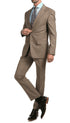 Mason  Sand  Men'S Premium 2 Piece Wool Slim Fit Suit