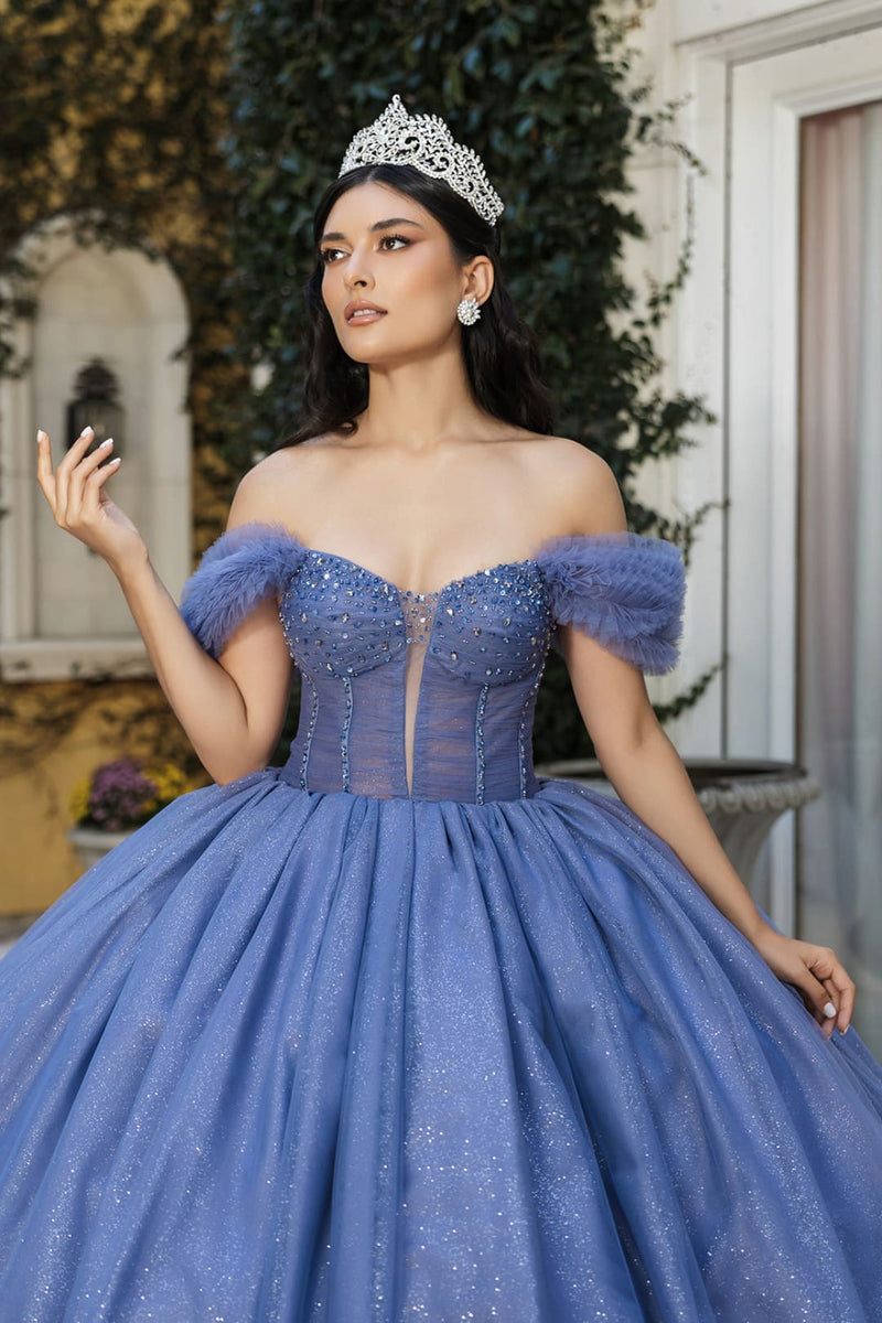 Masquerade Ball Gown Ruffle Short Sleeves Gala Dress By Layla K LK266