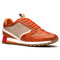 Zelli Matteo Calfskin and Perforated Suede Sneaker in Burnt Orange