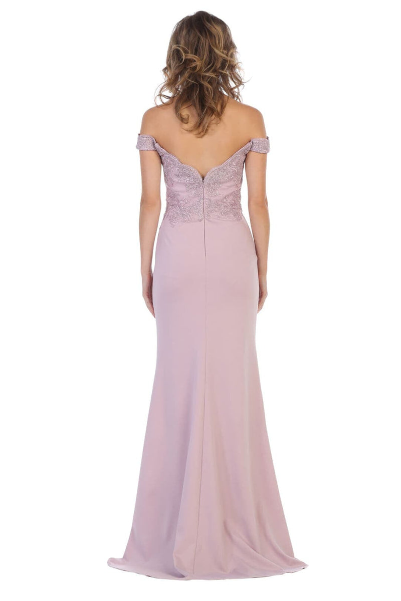 Elegant Form Fitting Evening Dress | Off The Shoulder Formal Gown