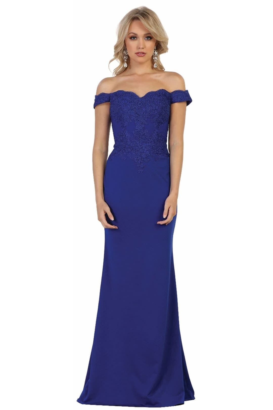 Elegant Form Fitting Evening Dress | Off The Shoulder Formal Gown
