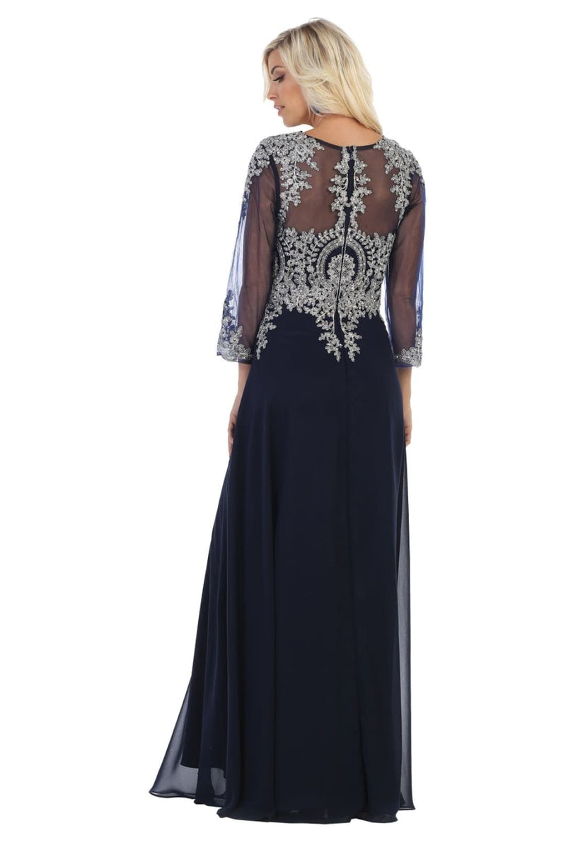Plus Size Long Evening Gown Maxi Formal Dress for Women By May Queen MQ1549