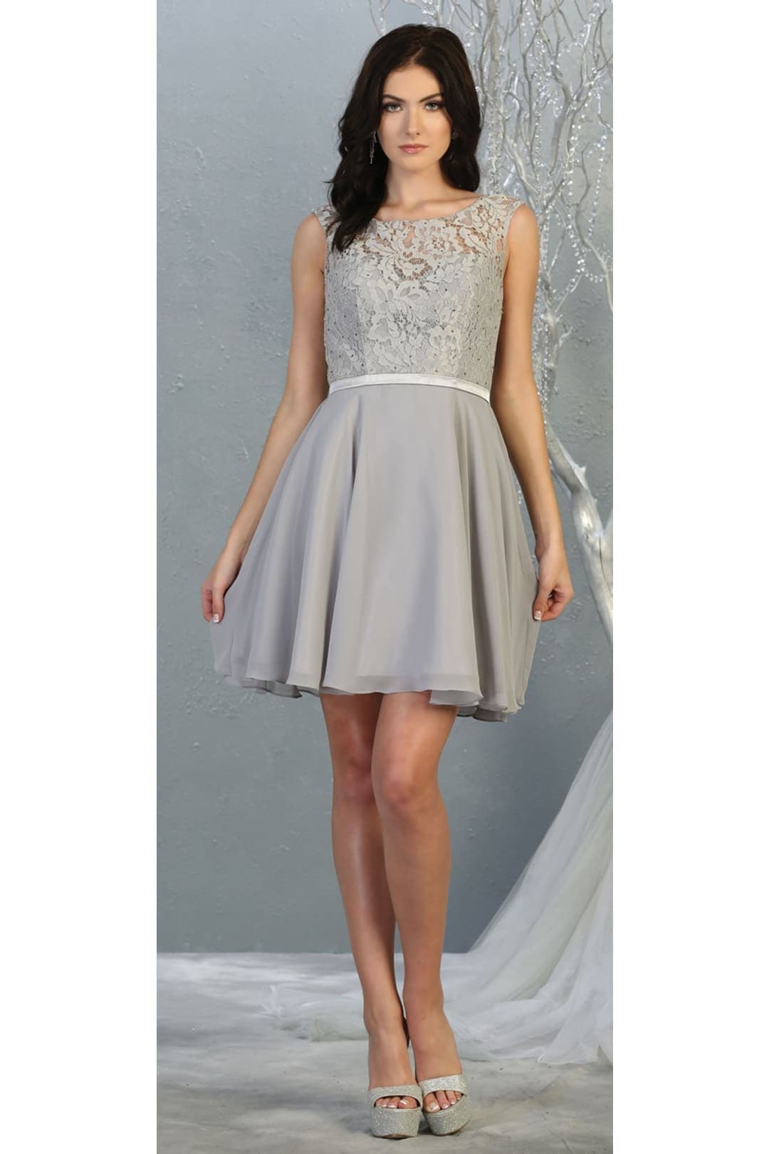 Dama Dresses for Quinceanera in Silver Style MQ1814 Quince Outfit
