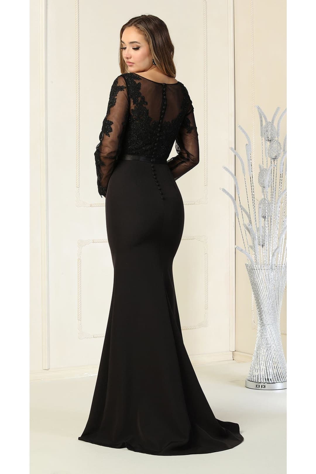 May Queen MQ1847 Long Sleeve Special Occasion Dress