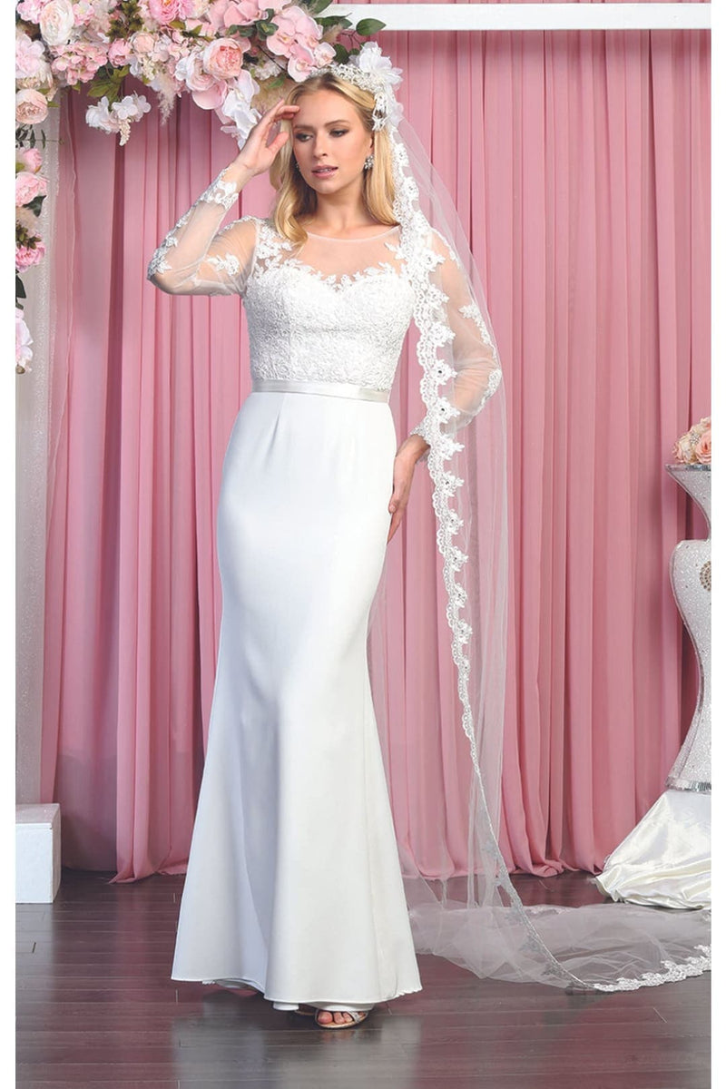 May Queen MQ1847 Long Sleeve Special Occasion Dress