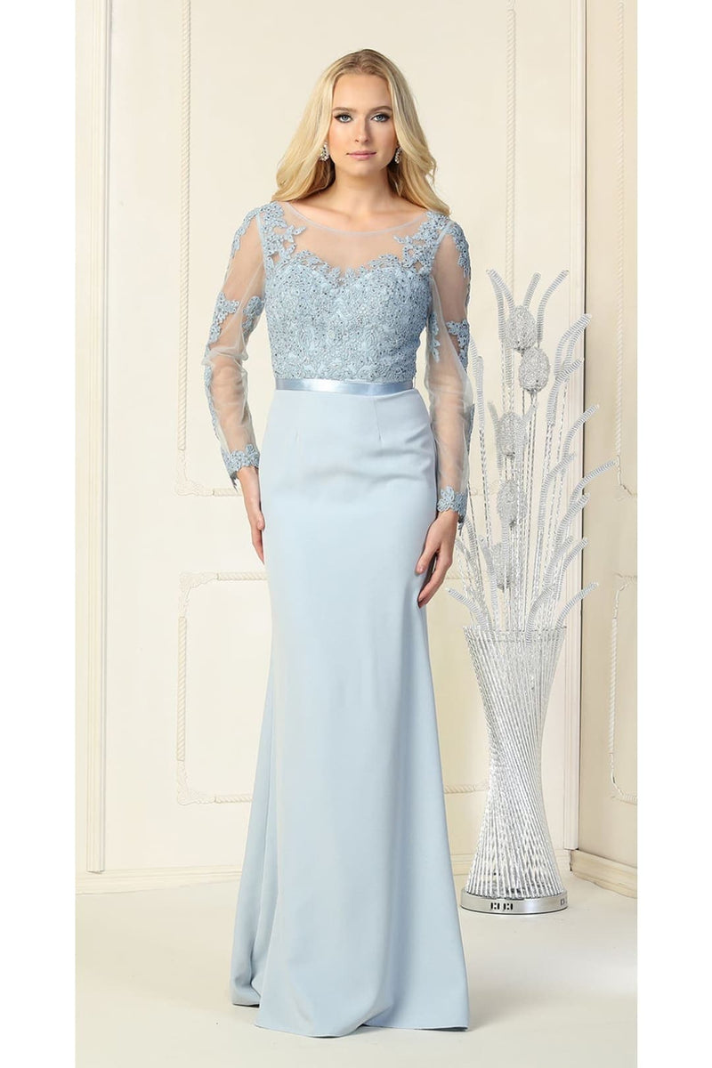 May Queen MQ1847 Long Sleeve Special Occasion Dress