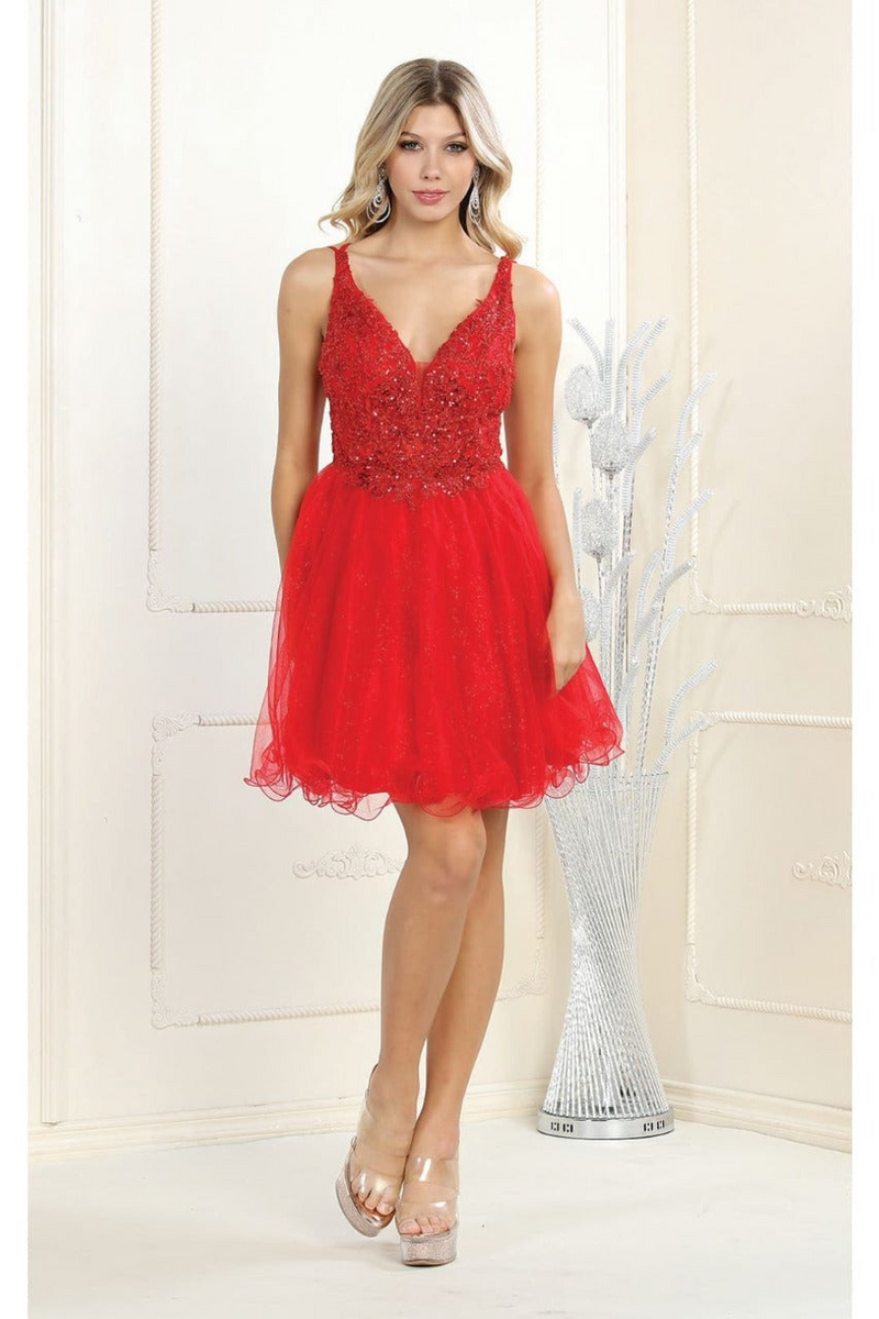 Dama Dresses for Quinceanera in Red Style MQ1913 Quince Outfit