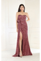 May Queen MQ1968 Strapless Sequin Formal Gown