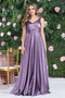 May Queen MQ1994 Sleeveless Side Pockets Satin Formal Evening Dress