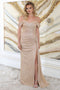 May Queen MQ2065 Sweetheart Glitter Side Panel Long Prom Dress