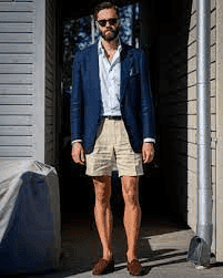 Shorts and blazer set men discount