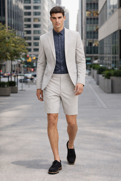 Men Blazer With Shorts - Summer Blazer with shorts