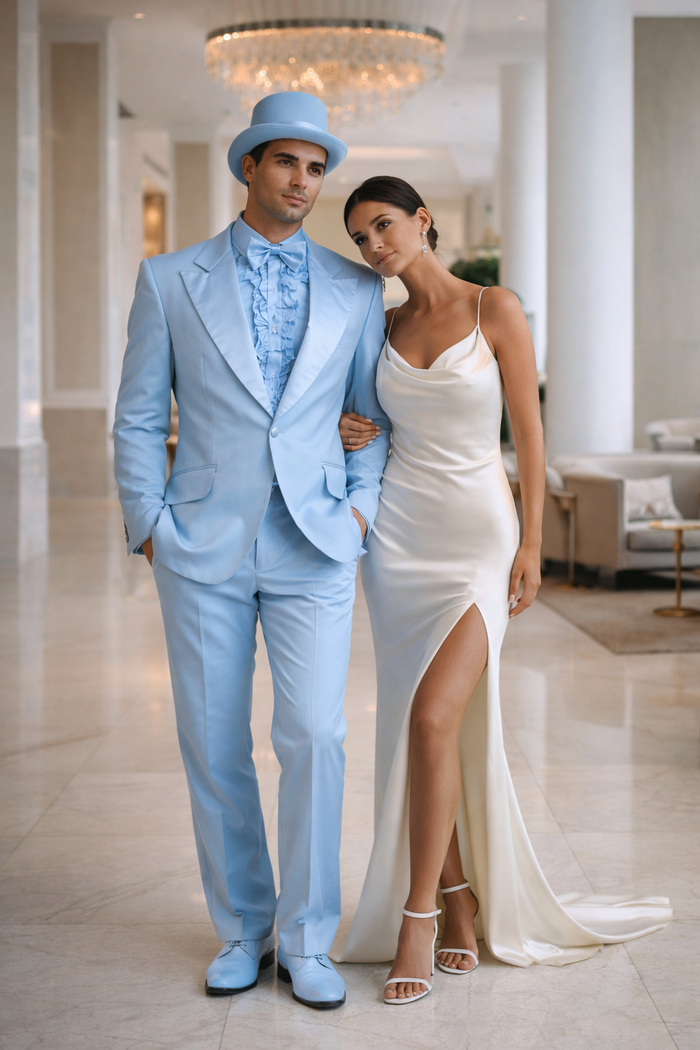 Blue and Orange Tuxedo