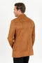 Double Button Suede Western Blazer Camel