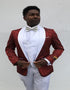 Paisley-300 Red/White - Mens Wholesale Blazers - AlbertoNardoniStore