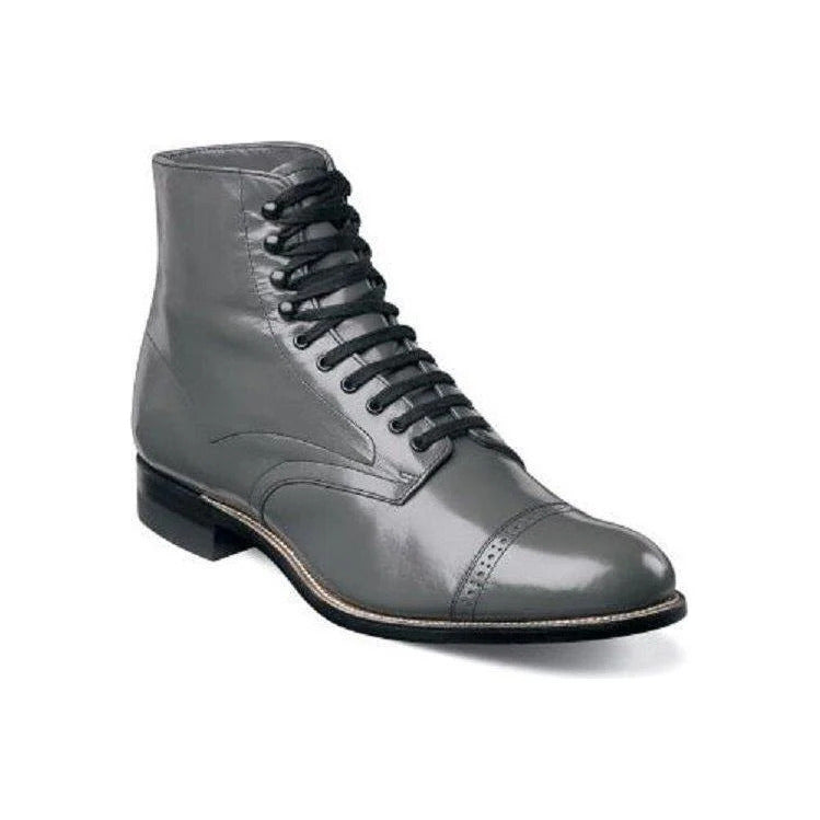 Men Leather Stacy Adams Madison Ankle Boot Biscuit High top 00015-10 Gray