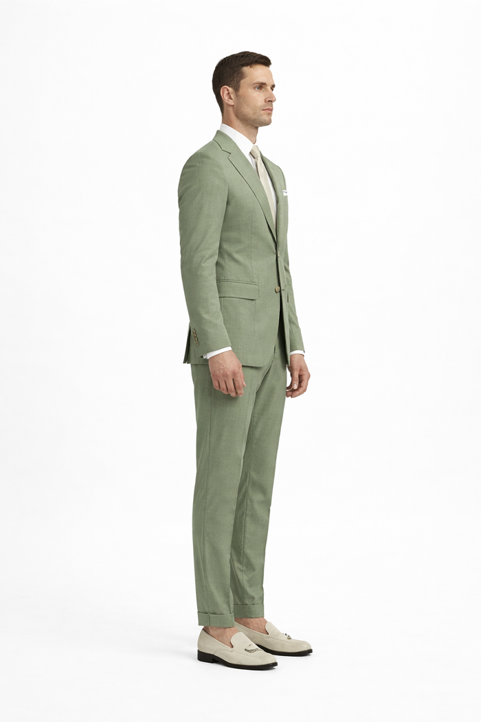 Men Light Green Suit