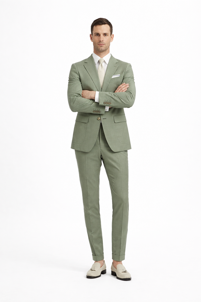 Men Light Green Suit