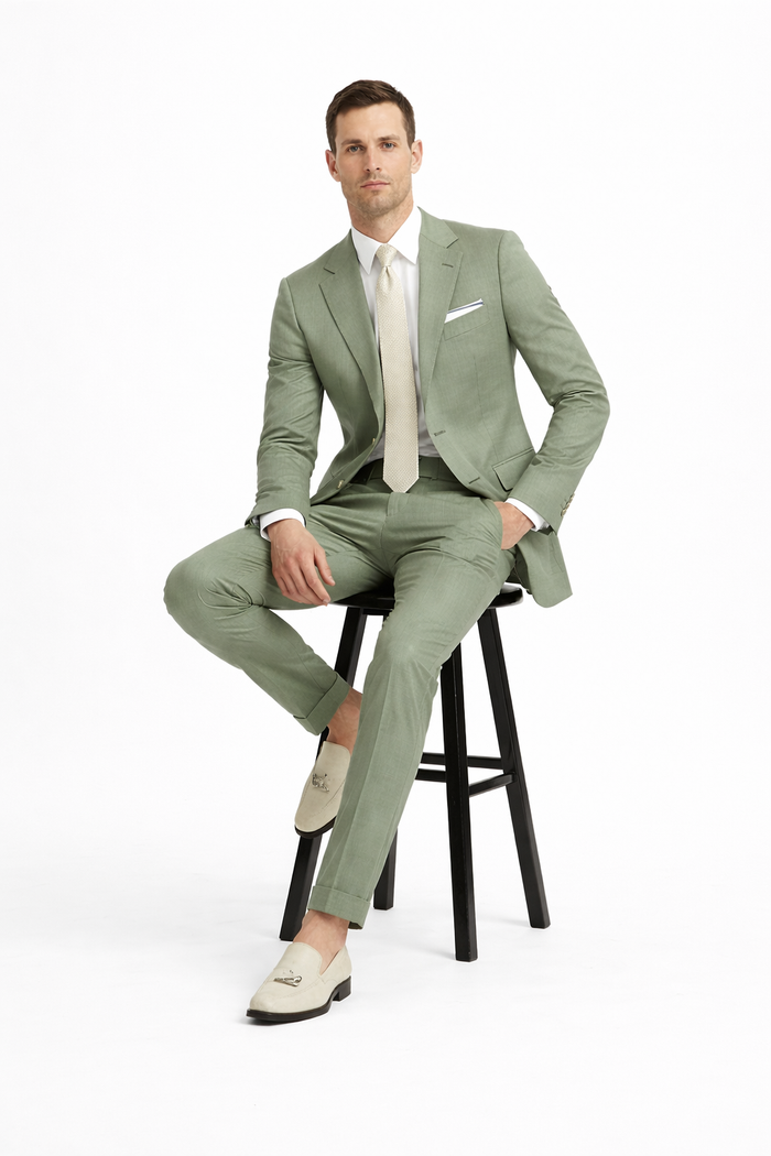 Men Light Green Suit