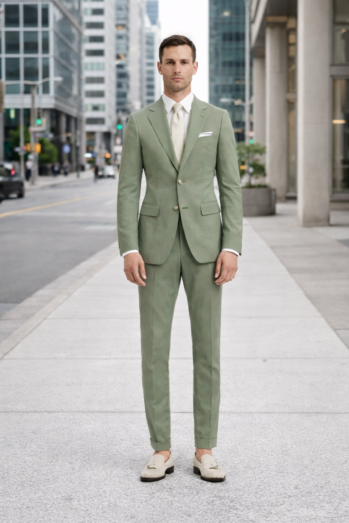 Men Light Green Suit