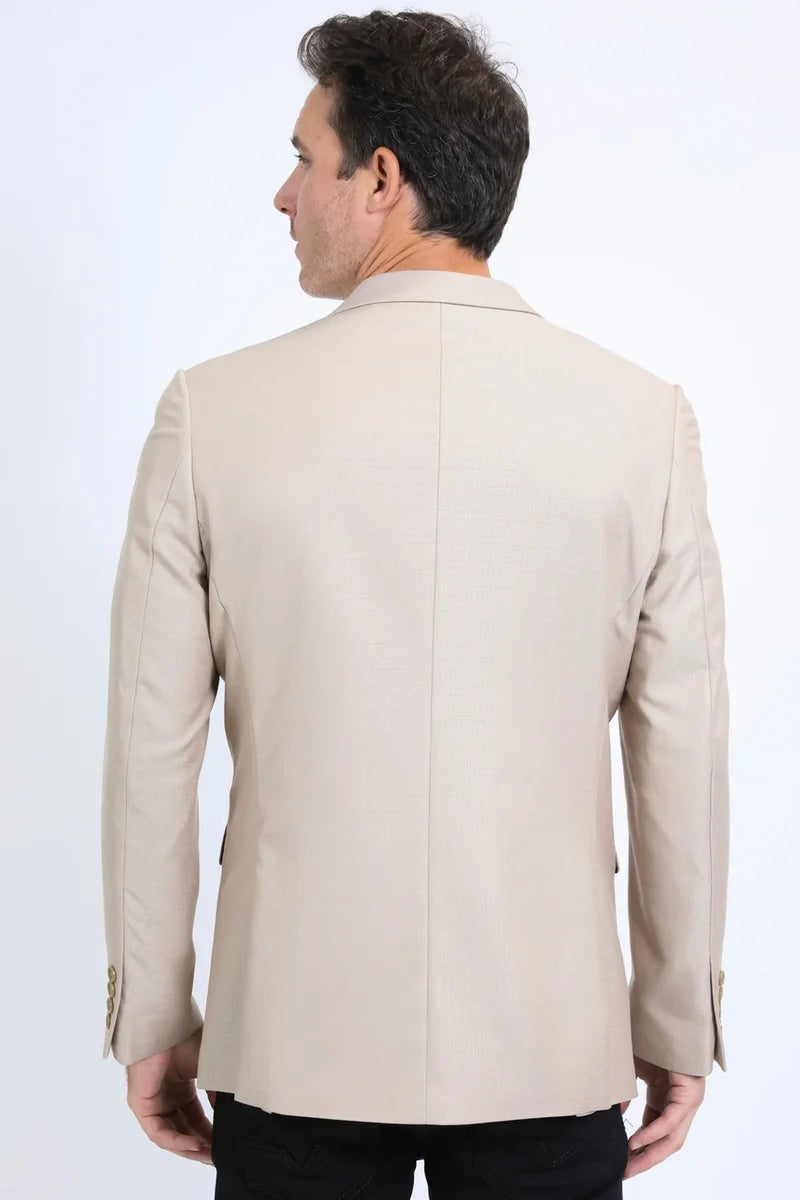 Mens Khaki Western Suit Blazer – Modern Fit Cowboy Tuxedo Style Western Blazer