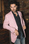 Men’s Pink Sport Coat – Modern Fit Stretch Blazer for Evening Wear