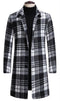 Men Plaid Print Overcoat Without Top - AlbertoNardoniStore