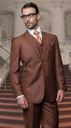 Men's 2 Button Vented Jacket With Pleated Pant Executive Full Cut Suits - AlbertoNardoniStore