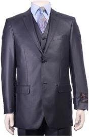 Men's 2 Button Vented Jacket With Pleated Pant Executive Full Cut Suits - AlbertoNardoniStore