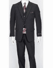 Men's 2 Button Vented Jacket With Pleated Pant Executive Full Cut Suits - AlbertoNardoniStore