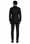 Mens Black Double-Breasted Tuxedo - Classic Shawl Lapel Suit with Gold Buttons for Weddings, Galas, and Black Tie Events