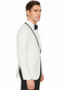 Mens  White and Black Trim Collar Dinner Jacket - Mens Evening jackets - Tuxedo Dinner Jacket