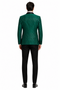 Mens Designer Hunter Green Tuxedo - Vested Floral Lace Wedding Outfit