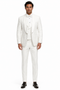 Mens Designer White Tuxedo - Elegant Vested Floral Lace Wedding Suit