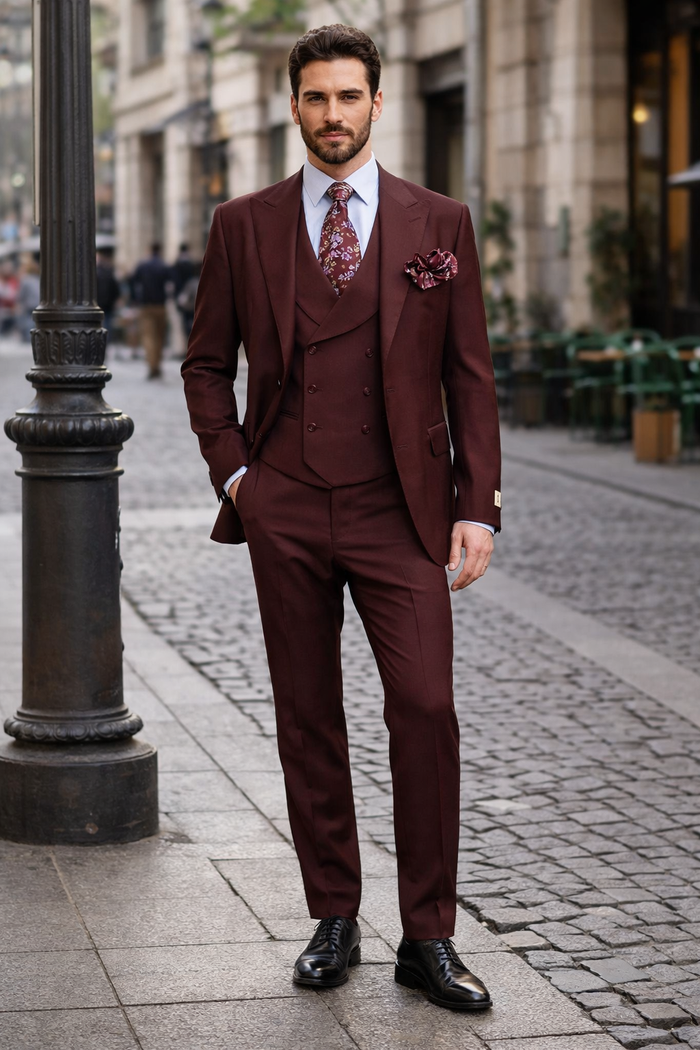 Rossiman Men's Formal Dress Suit â€“ Elegant Tailored Suit