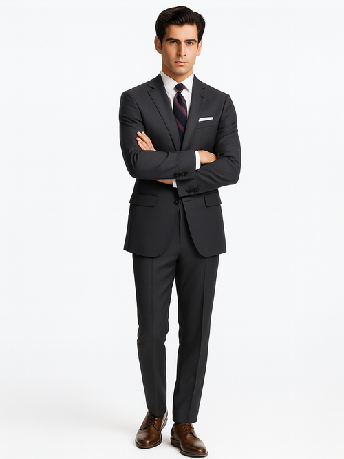 Mens Grey Wool Suit - Any Brand Style Size
