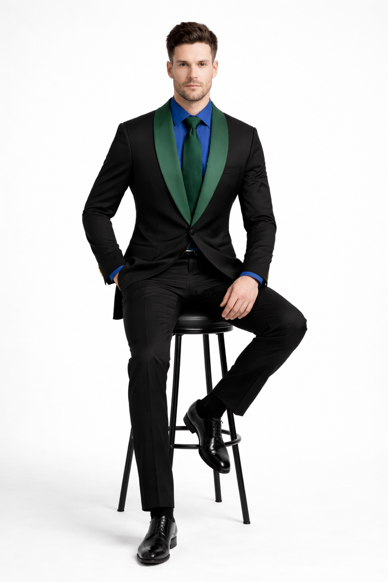 Men’s Designer Tuxedo Suit for Wedding & Prom – Modern Luxury Formalwear