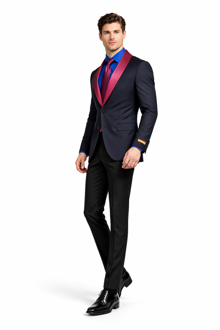 Men’s Designer Tuxedo Suit for Wedding & Prom – Modern Luxury Formalwear