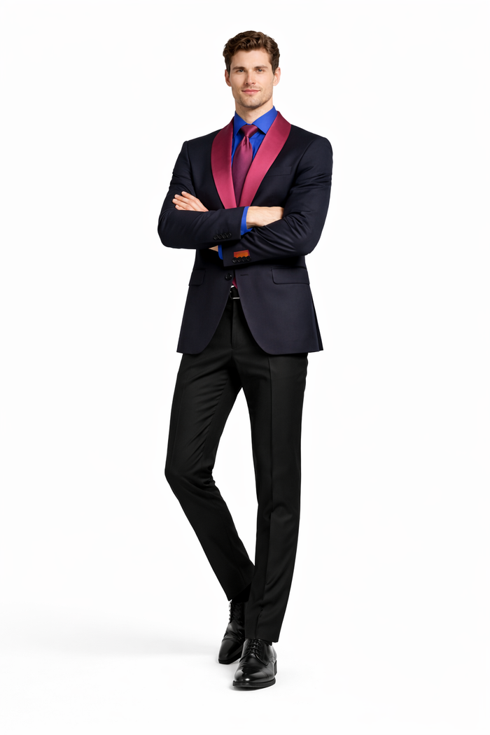 Men’s Designer Tuxedo Suit for Wedding & Prom – Modern Luxury Formalwear
